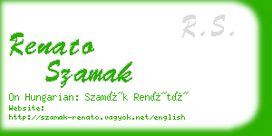 renato szamak business card